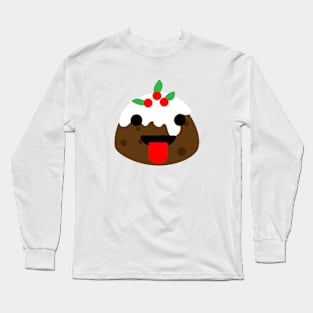 tongue christmas pudding Long Sleeve T-Shirt